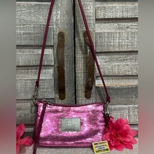 COACH Poppy Disco Sequin Mini Pink Crossbody